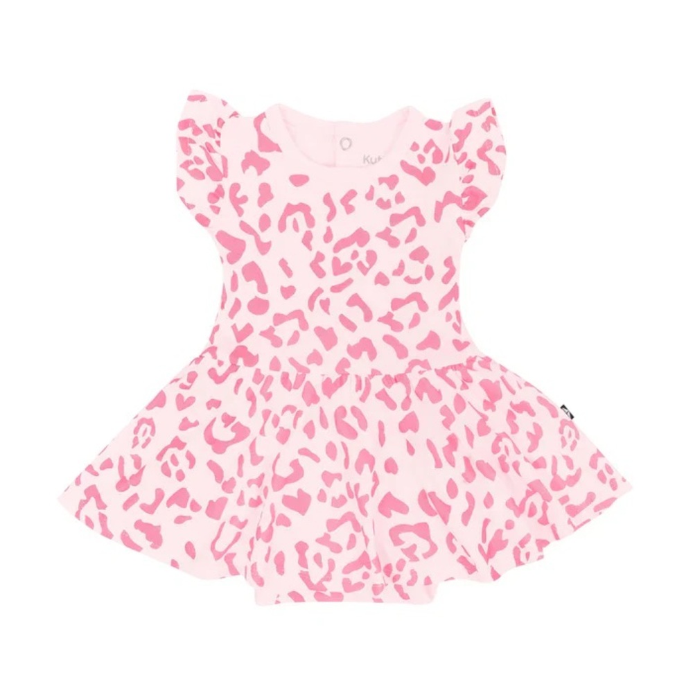 Kyte baby twirl body suit dress pink Sakura print size 0-3 months NWT